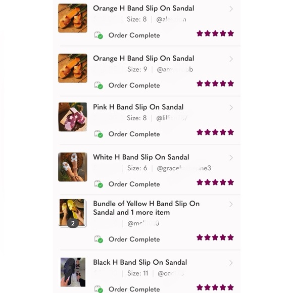 Orange H Band Slip On Sandal - Picture 10 of 13